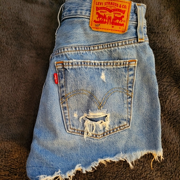 Levi's Pants - Levi's distressed 501 high waisted shorts